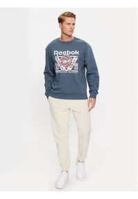 Reebok Bluza Basketball IL2005 Niebieski Regular Fit. Kolor: niebieski. Materiał: bawełna, syntetyk #3