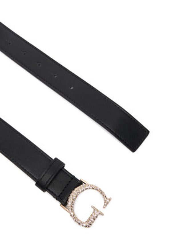 Guess Pasek Damski 180089 Czarny. Kolor: czarny. Materiał: skóra