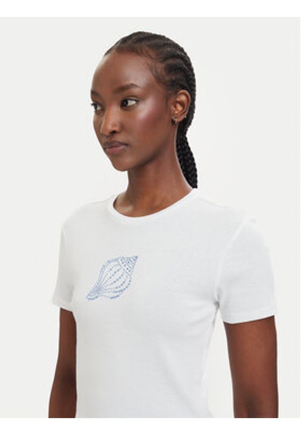 only - ONLY T-Shirt Kira 15346419 Biały Regular Fit. Kolor: biały. Materiał: bawełna