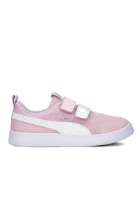 Buty do chodzenia dla dzieci Puma Courtflex V2 Mesh V PS. Zapięcie: rzepy. Kolor: różowy. Materiał: mesh. Szerokość cholewki: normalna. Sport: turystyka piesza