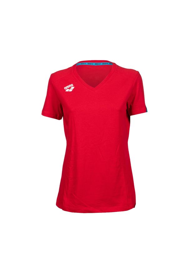 Koszulka damska Arena Team T-Shirt Panel. Kolor: czerwony. Materiał: bawełna. Sport: fitness