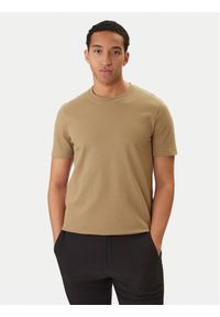 BOSS T-Shirt Tiburt 240 50452680 Khaki Regular Fit. Kolor: brązowy. Materiał: bawełna #1