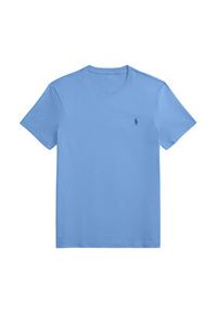 Polo Ralph Lauren T-Shirt 710671438526 Niebieski Custom Slim Fit. Typ kołnierza: polo. Kolor: niebieski. Materiał: bawełna #4