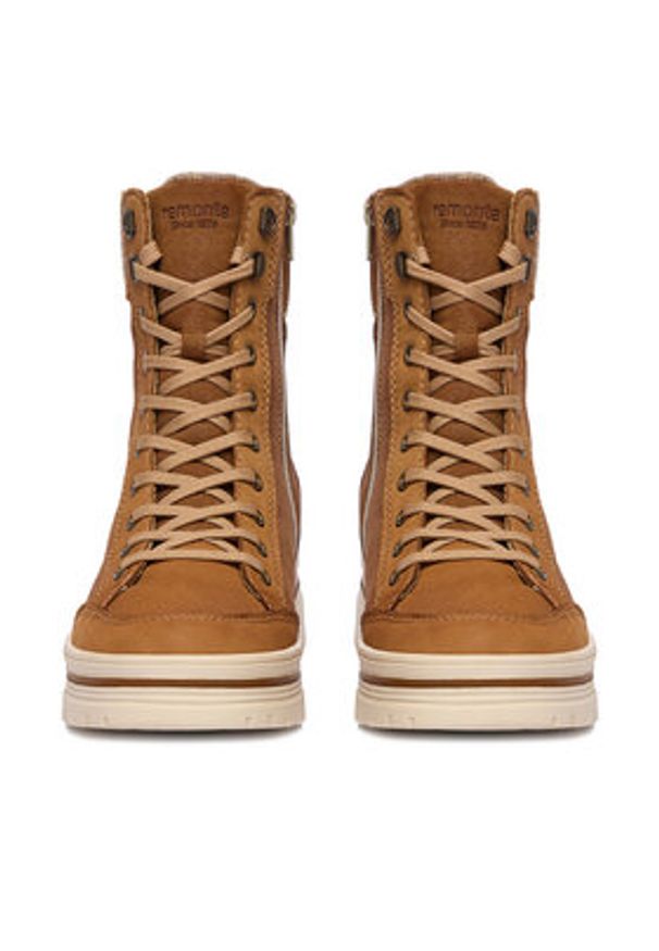 Remonte Trzewiki CEO-D2U70-20 Brązowy. Kolor: brązowy. Materiał: nubuk, skóra