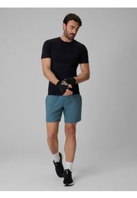 4f - 4F Spodenki treningowe szybkoschnące męskie - turkusowe XXL. Kolor: turkusowy. Materiał: materiał, dzianina, włókno. Sport: fitness #1