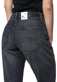 Lee - SPODNIE DAMSKIE LEE MOM STRAIGHT BLACK LAMONT L32IFFJZ 112107548 #8