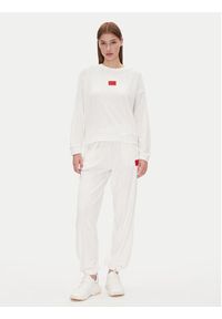 Hugo - HUGO Bluza Neve_Sweatshirt 50531686 Écru Relaxed Fit. Kolor: kremowy. Materiał: bawełna, syntetyk #4