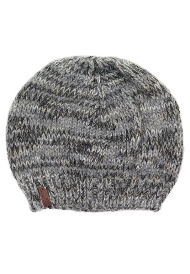 Adam Collection - Czapka z domieszką kaszmiru - melanż szary CZ7. Kolor: szary. Materiał: kaszmir. Wzór: melanż