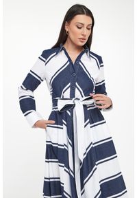 Joseph Ribkoff - Sukienka midi w paski JOSEPH RIBKOFF. Wzór: paski. Długość: midi #4