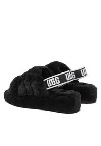 Ugg Kapcie W Fluff Yeah Slide 1095119 Czarny. Kolor: czarny. Materiał: skóra