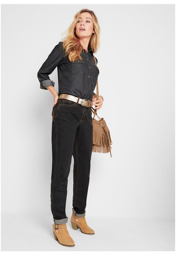 Dżinsy ze stretchem CLASSIC, bestsellery bonprix czarny. Okazja: na co dzień. Kolor: czarny. Styl: casual