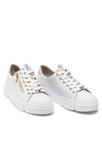 Rieker Sneakersy N5932-80 Biały. Kolor: biały. Materiał: skóra #5