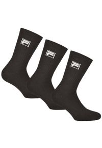 Czarne skarpetki unisex Fila 3-pak rozmiar 35-38. Kolor: czarny. Sport: tenis