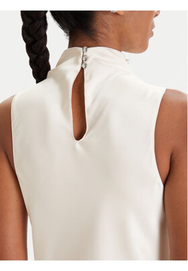 Patrizia Pepe Sukienka koktajlowa 8A1627/A269-W409 Écru Regular Fit. Kolor: kremowy. Materiał: syntetyk. Styl: wizytowy