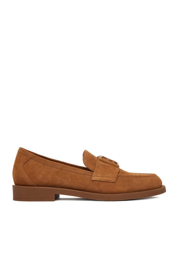 Badura Loafersy EO-ADELE-LT2674-6 Brązowy. Kolor: brązowy. Materiał: zamsz, skóra