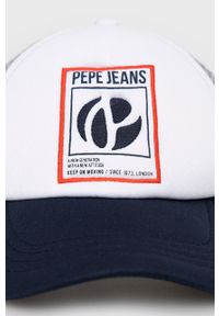 Pepe Jeans czapka Terry kolor granatowy z aplikacją. Kolor: niebieski. Wzór: aplikacja #4