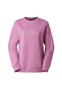 Bluza damska The North Face Drew Peak Light Crew 0A8C1EMOJ1 - różowa. Kolor: różowy. Materiał: bawełna, poliester. Styl: klasyczny. Sport: wspinaczka #1