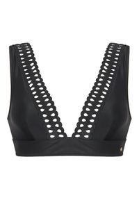 BOSS Góra od bikini Eyelet 50540665 Czarny. Kolor: czarny. Materiał: syntetyk
