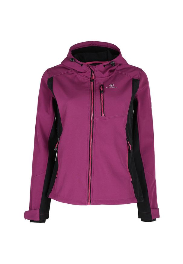 WOMEN\'S BEST - Damska kurtka softshell Athl. DPT Maya – fioletowa. Kolor: fioletowy, wielokolorowy, czarny. Materiał: softshell. Sport: turystyka piesza