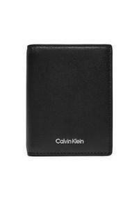 Calvin Klein Duży Portfel Męski Ck Sleek Bifold 7cc W/Coin K50K512694 Czarny. Kolor: czarny. Materiał: skóra