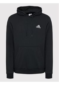 Adidas - adidas Bluza Essentials Fleece GV5294 Czarny Regular Fit. Kolor: czarny. Materiał: bawełna, syntetyk