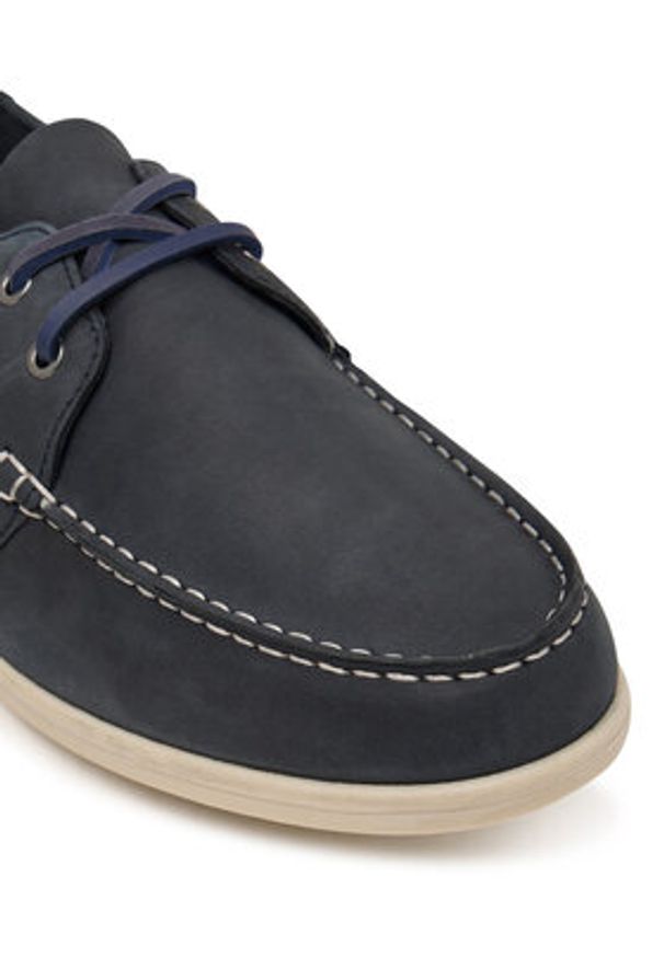 Clarks Półbuty Charmouth Lace 26186600 Granatowy. Kolor: niebieski. Materiał: nubuk, skóra