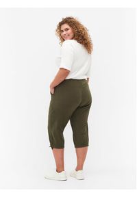 Zizzi Spodnie materiałowe J80001J Zielony Loose Fit. Kolor: zielony. Materiał: bawełna #2