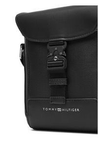 TOMMY HILFIGER - Tommy Hilfiger Saszetka Th Modern Flap Mini Reporter AM0AM13940 Czarny. Kolor: czarny. Materiał: skóra #4