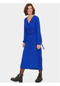 Saint Tropez Sukienka dzianinowa 30512373 Niebieski Regular Fit. Kolor: niebieski. Materiał: dzianina, syntetyk