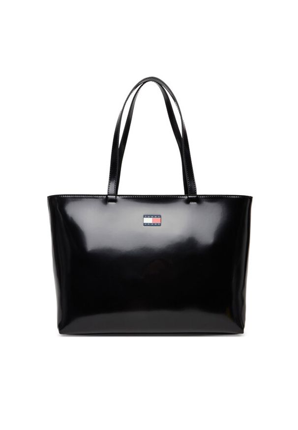 Tommy Jeans Torebka Tjw Must Tote AW0AW18069 Czarny. Kolor: czarny. Materiał: skórzane