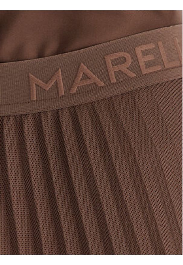 Marella Spódnica plisowana Gabbia 2613101085 Brązowy Regular Fit. Kolor: brązowy. Materiał: syntetyk
