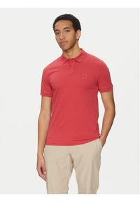 BOSS Polo Passenger 50507803 Czerwony Slim Fit. Typ kołnierza: polo. Kolor: czerwony. Materiał: bawełna #1