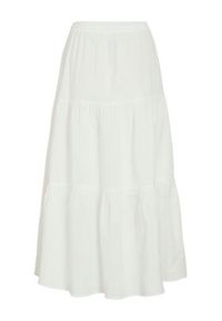 Vila Spódnica maxi Lania 14105428 Biały Regular Fit. Kolor: biały. Materiał: bawełna #6