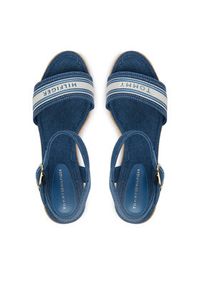 TOMMY HILFIGER - Tommy Hilfiger Espadryle Mid Wedge Espad Webbing FW0FW09230 Niebieski. Kolor: niebieski. Materiał: materiał #6