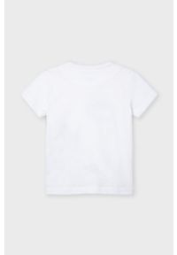 Mayoral - T-shirt dziecięcy. Okazja: na co dzień. Kolor: biały. Materiał: bawełna, dzianina. Wzór: nadruk. Styl: casual #2