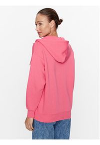 Champion Bluza Hooded Half Zip Sweatshirt 116581 Różowy Oversize. Kolor: różowy. Materiał: bawełna, syntetyk