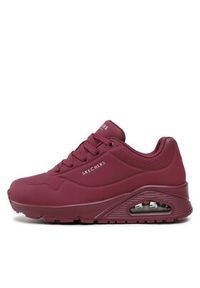 skechers - Skechers Sneakersy Uno Stand On Air 73690/PLUM Bordowy. Kolor: czerwony. Materiał: skóra #4