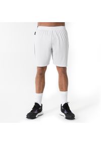 KIPSTA - Spodenki do koszykówki unisex Short 100. Kolor: czarny, biały, wielokolorowy. Materiał: poliester, materiał. Sport: koszykówka