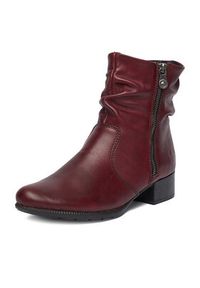 Rieker Botki CEO-78656-35 Bordowy. Kolor: czerwony. Materiał: skóra #6