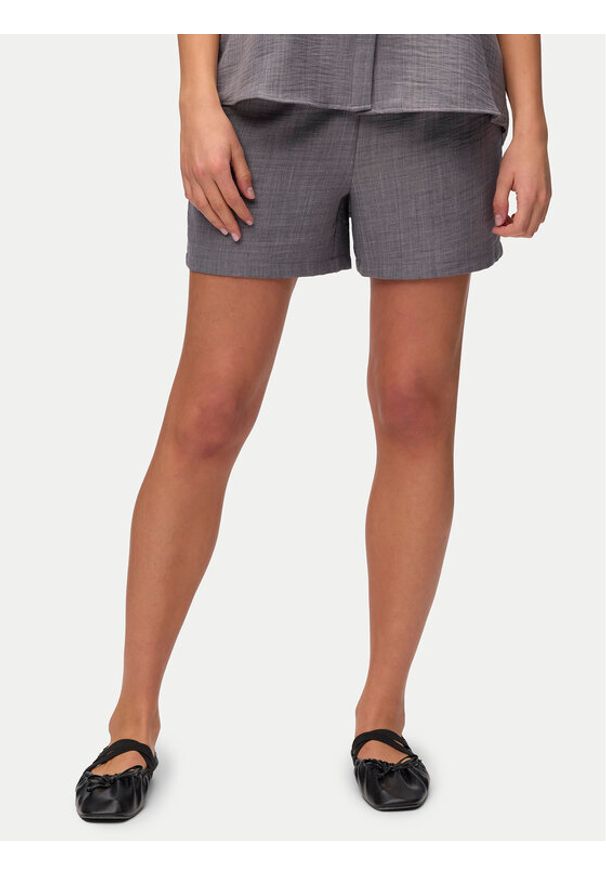 Vero Moda Szorty materiałowe Melaney 10325868 Szary Loose Fit. Kolor: szary. Materiał: syntetyk