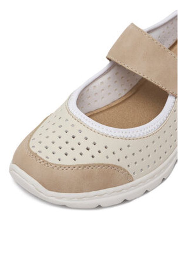 Rieker Półbuty CEO-L32B5-81 Écru. Materiał: skóra