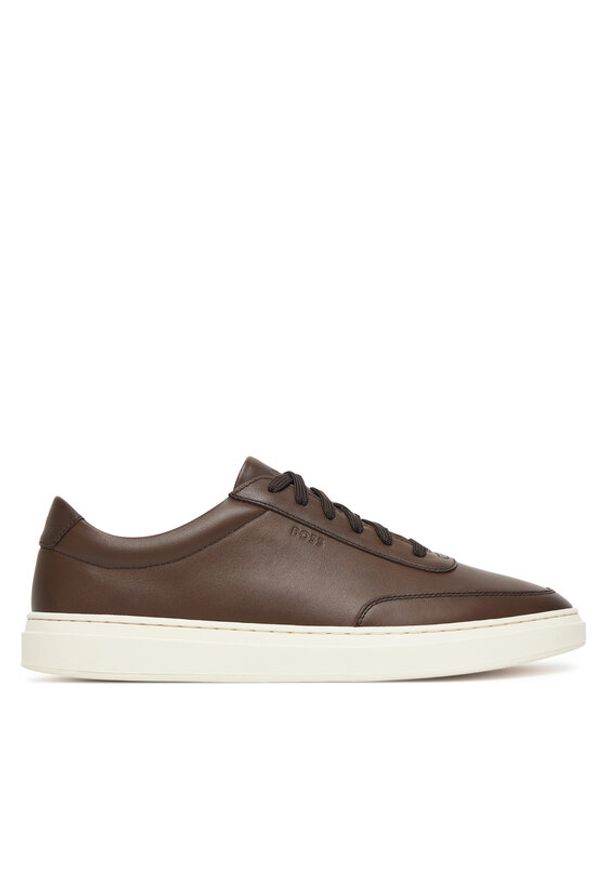 BOSS Sneakersy Kieran 50553142 Brązowy. Kolor: brązowy. Materiał: skóra