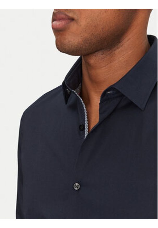 Hugo - HUGO Koszula Koey 50539808 Granatowy Slim Fit. Kolor: niebieski. Materiał: bawełna