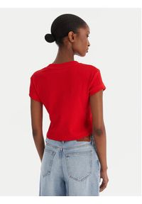 Calvin Klein Jeans T-Shirt LV047AB802 Czerwony Slim Fit. Kolor: czerwony. Materiał: bawełna #2
