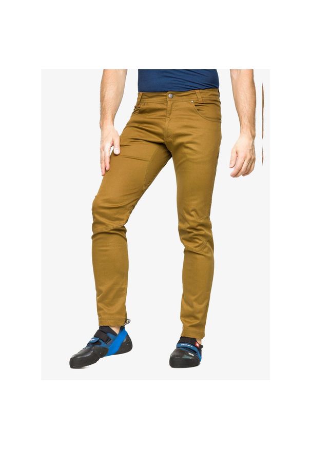 OCUN - Spodnie wspinaczkowe męskie Ocun Cronos Pants. Kolor: brązowy