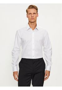 Karl Lagerfeld - KARL LAGERFELD Koszula 605100 534610 Biały Modern Fit. Typ kołnierza: dekolt w karo. Kolor: biały. Materiał: bawełna #1
