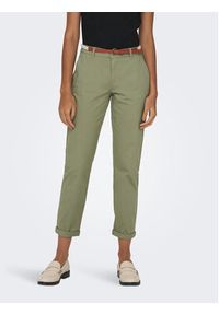 only - ONLY Spodnie materiałowe 15218519 Zielony Regular Fit. Kolor: zielony. Materiał: bawełna #2
