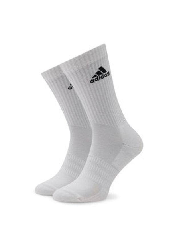 Adidas - adidas Zestaw 3 par wysokich skarpet unisex Cushioned Crew IC1311 Kolorowy. Kolor: szary. Materiał: bawełna. Wzór: kolorowy