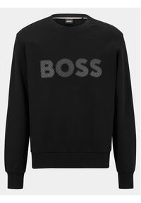 BOSS - Boss Bluza Soleri 01 50494091 Czarny Relaxed Fit. Kolor: czarny. Materiał: bawełna