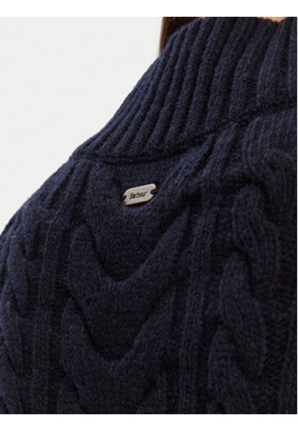 Barbour Sukienka dzianinowa Belford LDR0946NY73 Granatowy Regular Fit. Kolor: niebieski. Materiał: wełna